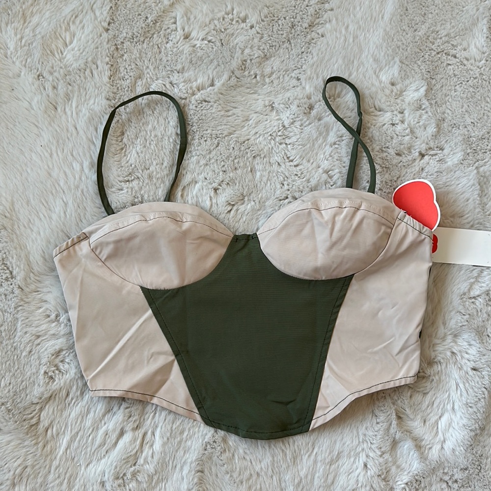 NWT BUSTIER CROP TOP